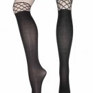 Fence Net Pattern Over The Knee Sheer Tights Fashion Lingerie Floral Hosiery Pantyhose