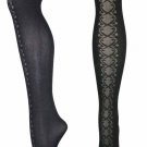 Mock Thigh High Boots Pattern Print Tights Fashion Lingerie Hosiery