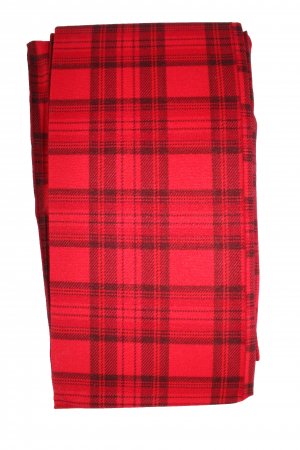 Red Tartan Check Color Printed Patterned Tights Stockings