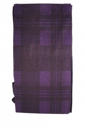 Purple Tartan Check Color Printed Patterned Tights Stockings