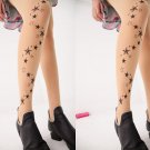 Tattoo Star Print Pattern Tights Stockings Vintage Women Hosiery