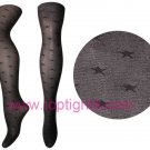 Black Star Pattern Sheer Opaque Tights Pantyhose Sexy Stockings