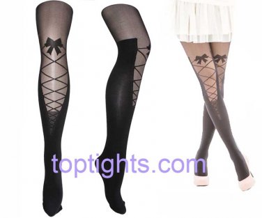 Thigh High Boots Over the Knee Print Tights Hosiery Stockings