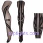 Union Jack Black Sheer Opaque Pattern Print Tights