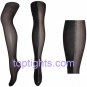 Half Sheer Opaque Pattern Slimming Effect Print Tights