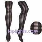Black Tartan Sheer Opaque Pattern Print Pattern Tights