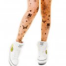 Skulls Roses Star Butterfly Print Pattern Tights Stockings Cosplay Women Hosiery