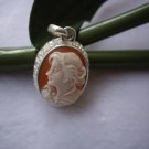 a lovely hand carved real shell beautiful lady cameo