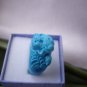 100% hand craved turquoise cherub ring high relief