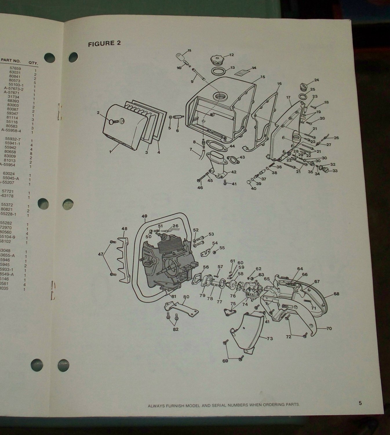 Homelite Parts List Super Wiz 66 Chain Saw Part No. 17430 Illustrated