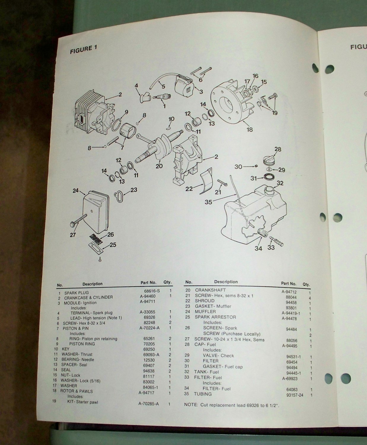 Homelite Parts List ST-200 String Trimmer Part No. 17435