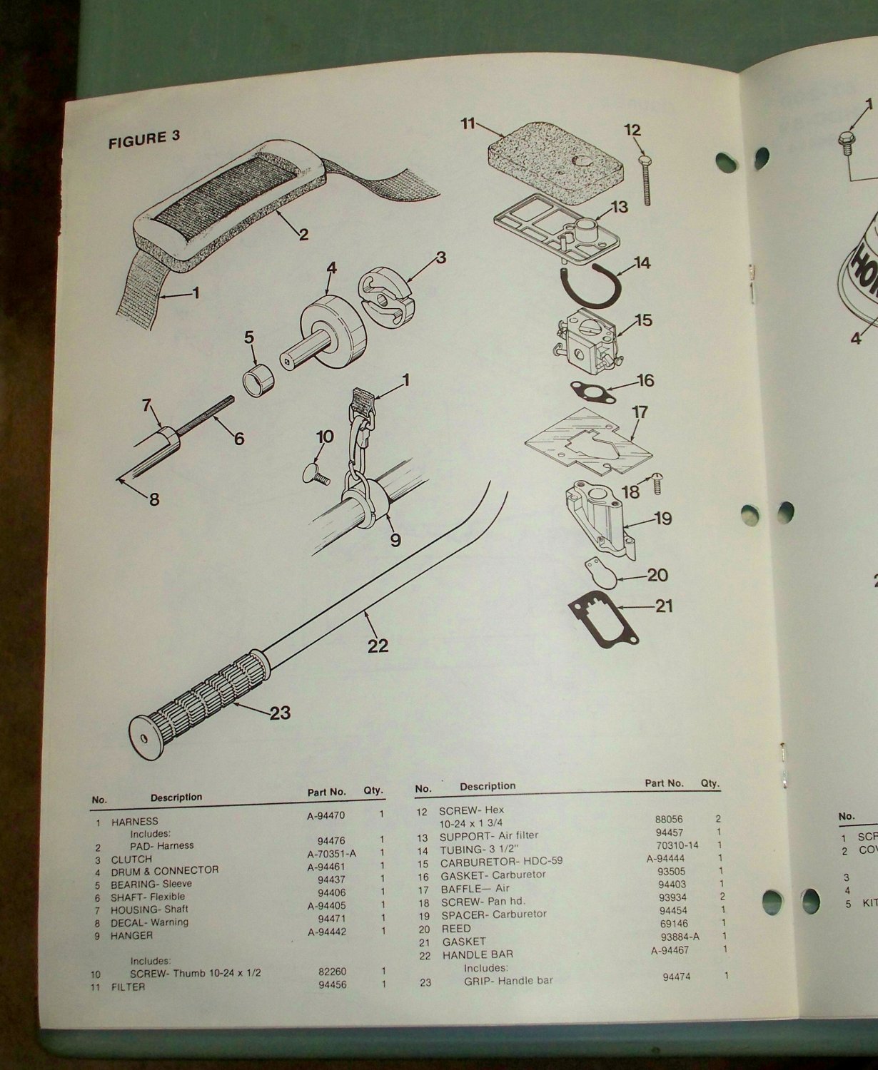 Homelite Parts List ST-200 String Trimmer Part No. 17435