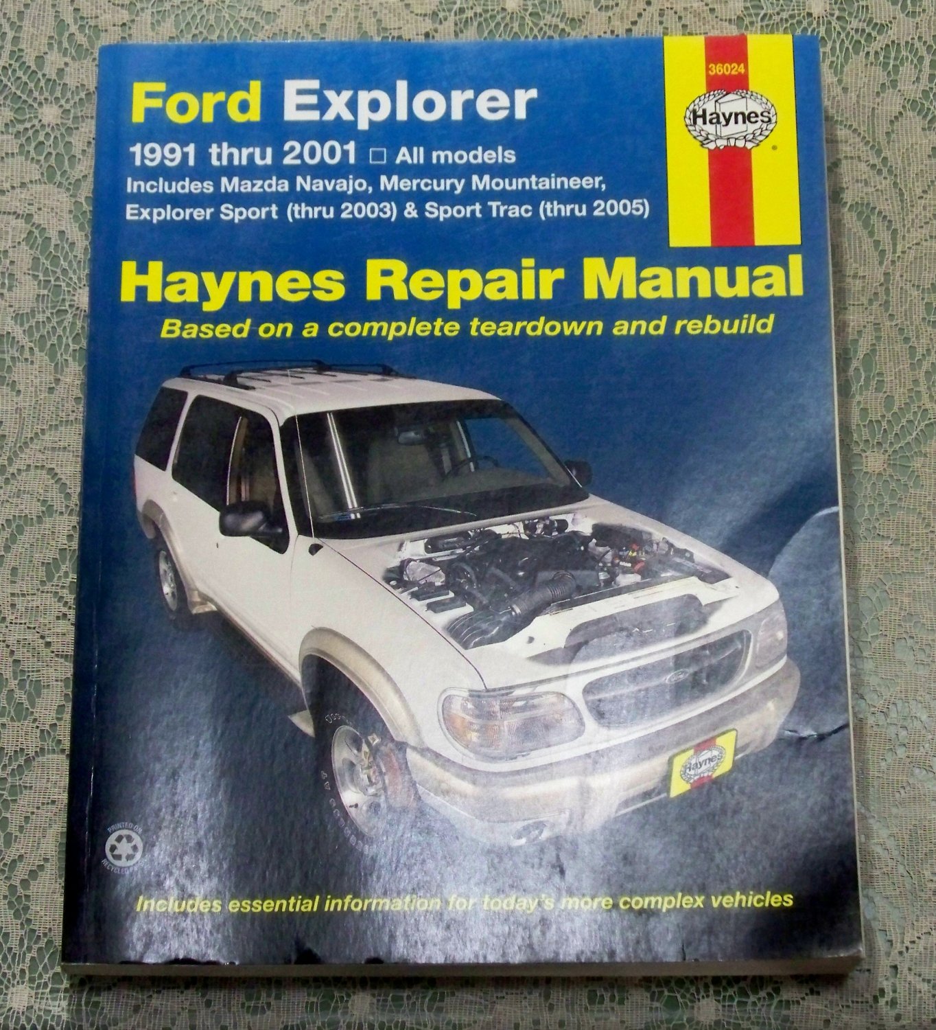 Ford Explorer 1991-2001 Haynes Repair Manual Mazda Navajo Mercury ...