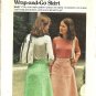 Misses 70s Back Wrap Skirt Sewing Pattern Butterick 4041 Size Petite