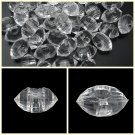 72pcs 24L Clear Crystal Rhinestone White Marquise Buttons 6 dozen