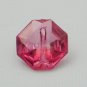 Lot 24 pcs 24L Clear CrystalRhinestone Pink-Red Octagon Buttons