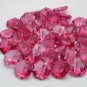 Lot 24 pcs 24L Clear CrystalRhinestone Pink-Red Octagon Buttons