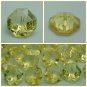 Lot 24 pcs 24L Clear Crystal Rhinestone Light Yellow Octagon 2 Hole Buttons