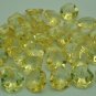 Lot 24 pcs 24L Clear Crystal Rhinestone Light Yellow Octagon 2 Hole Buttons