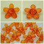 Lot 24 pcs 40L Clear Crystal Light Orange Flower 2 Hole Buttons