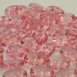 Lot 24 pcs 24L Clear Crystal Light Pink Oval 2 Hole Buttons