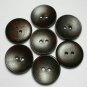 Lot 24 pcs 32L Handmade Wood Round Dark-Brown 2 Hole Buttons Premium Quality