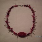 Coral and Silver Necklace