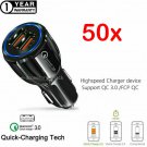 50x 2 Port Fast Car USB Charger Dual Plug 12V For Samsung iPhone Bulk Wholesale