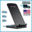 100x BULK WHOLESALE Qi Wireless Fast Charger Charging Pad Stand Samsung iPhone