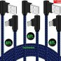 3 PACK 6ft 90 Degree Angle Fast Charging Cable Quick Charger Charge Power Cord