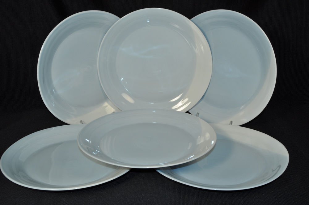 ROYAL DOULTON 1815 Pastel Blue Dinner Plates Set/6 Handcrafted New