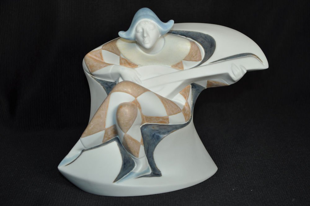 LLADRO Harlequin Utopia Collection Gres Mate Porcelain Figurine New