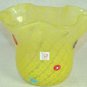 MURANO Art Glass Gambaro & Poggi Handkerchief Murrine Millefiori Yellow Vase New
