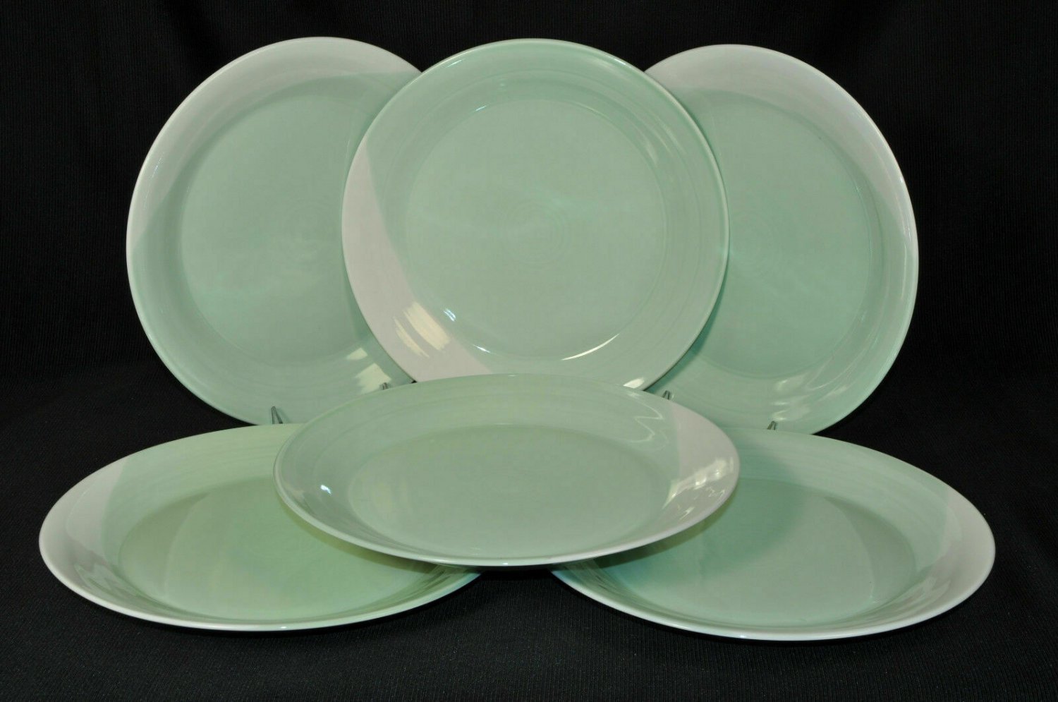 ROYAL DOULTON 1815 Pastel Green Dinner Plates Handcrafted Set/6 New