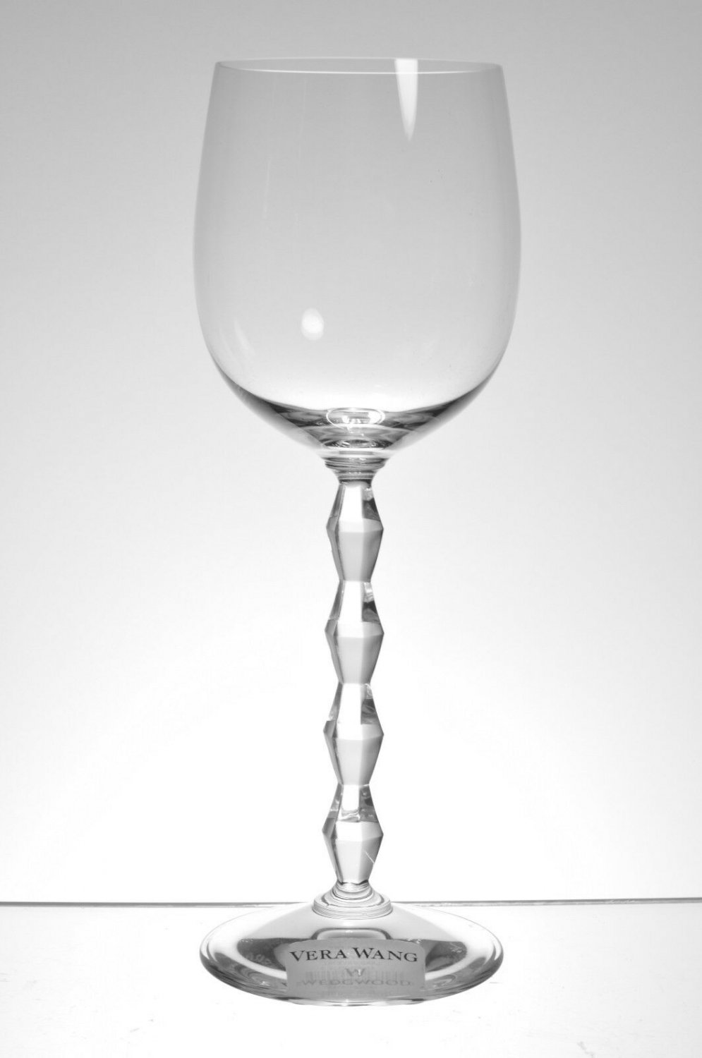 WEDGWOOD Vera Wang Crystal Orient White Wine Glass Set/2 New