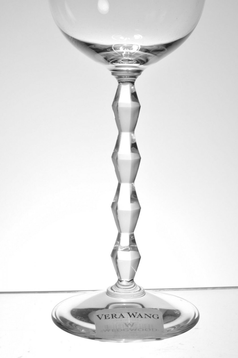 WEDGWOOD Vera Wang Crystal Orient White Wine Glass Set/2 New