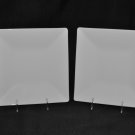 VILLEROY & BOCH White Large Square Dinner Plates 9.4" Set/2  New