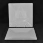 VILLEROY & BOCH White Large Square Dinner Plates 9.4" Set/2 New