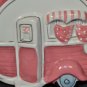 BLUE SKY Clayworks Dining Car Pink Tea Pot Teapot Ceramic  New