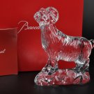 BACCARAT Crystal Zodiac Clear Sheep Ram Figurine France NIB