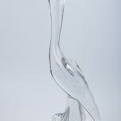 DAUM Clear Crystal Shore Bird Figurine Signed Mint