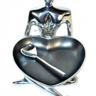 INSPIRED GENERATIONS  Lady Love Heart Bowl With Heart Spoon Candy Dish NIB