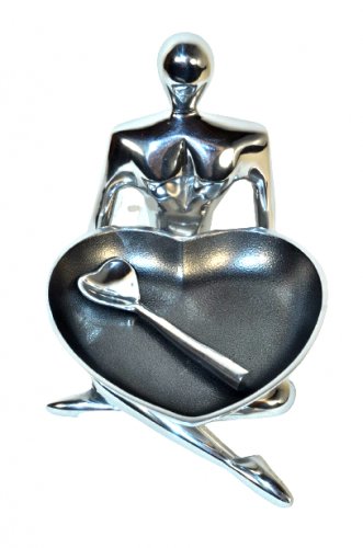 INSPIRED GENERATIONS  Lady Love Heart Bowl With Heart Spoon Candy Dish NIB