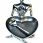 INSPIRED GENERATIONS  Lady Love Heart Bowl With Heart Spoon Candy Dish NIB