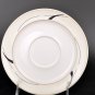 DENBY Stoneware Oyster Strands Wide Rimmed Tea Saucers Set/4 New
