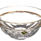 WATERFORD Crystal Elysian Clear Gold Lined Bowl 7" NIB