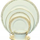 WEDGWOOD Vera Wang Fine China Filigree Gold 5 Piece Place Setting Dinnerware New