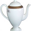 WEDGWOOD Fine China Satine Platinum Globe Tea Coffee Beverage Pot New