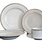 ROYAL DOULTON Platinum 5 Piece Place Setting Fine Bone China Dinnerware New