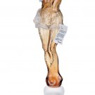 ION TAMAIAN Art Glass Transparent Brown Woman Torso Sculpture Hand Blown New